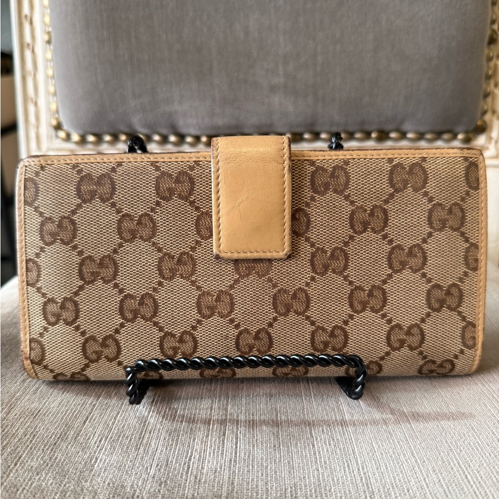 Gucci monogram wallet with double snap detail and dust bag - Picture 3 of 13